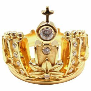 Carrera Y Carrera Mi Princes Russian Crown Diamond 18k Yellow Gold Ring